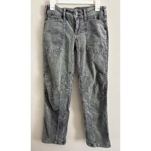 Pilcro The Wanderer Corduroy Pants Women's 26 Green Acid Wash Utility